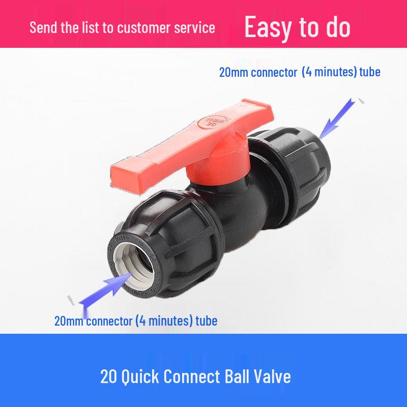 Robinet sferic cu conector rapid tip union pentru țeavă PE, Robinet T, Robinet cu fuziune fără căldură, Fitinguri cu conectare rapidă pentru reparații de urgență.