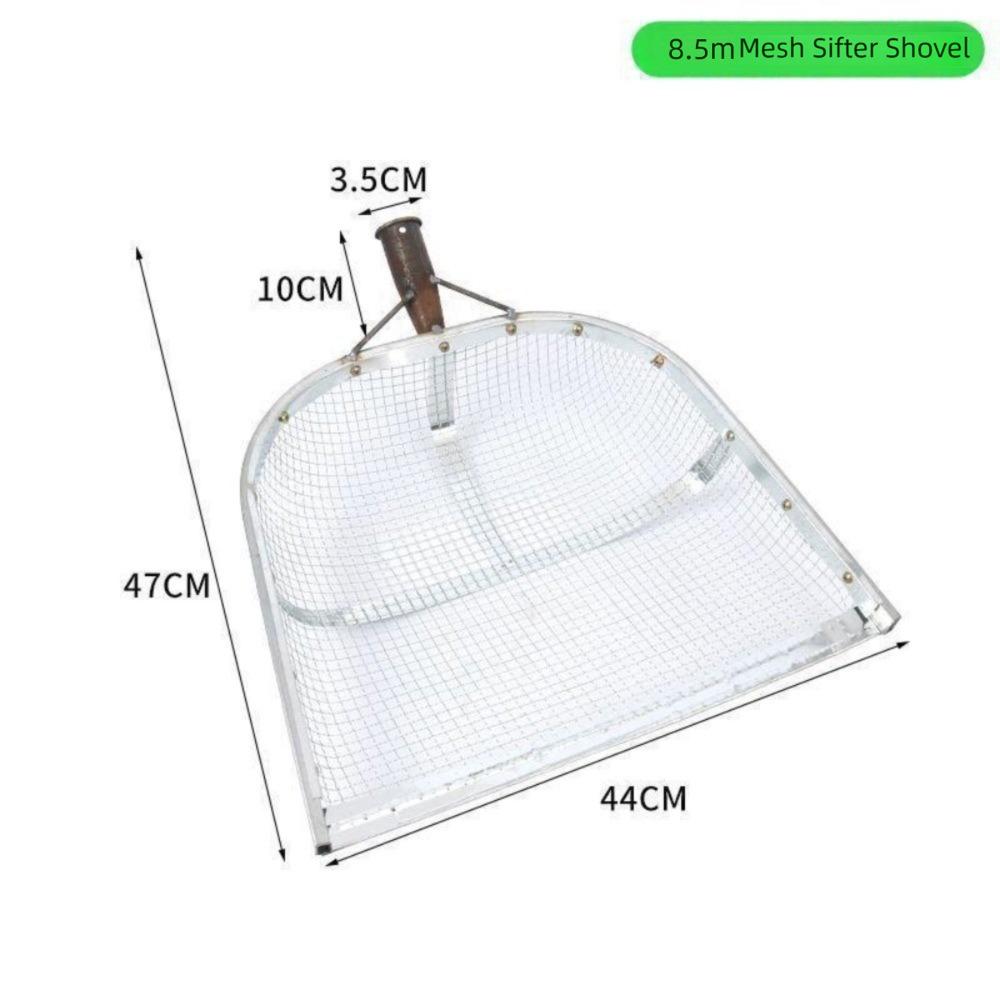

Металлический сетчатый просеиватель для почвы, с удобной ручкой, сверхпрочное сито для почвы, портативная лопатка для почвы, для сбора урожая