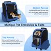 Rolling Pet Carrier, Pet Travel Backpack with Double Wheels & Telescopic Handle, Pet Carrier with Wheels, Pet Travel Carrier for Small Medium Cat Dog