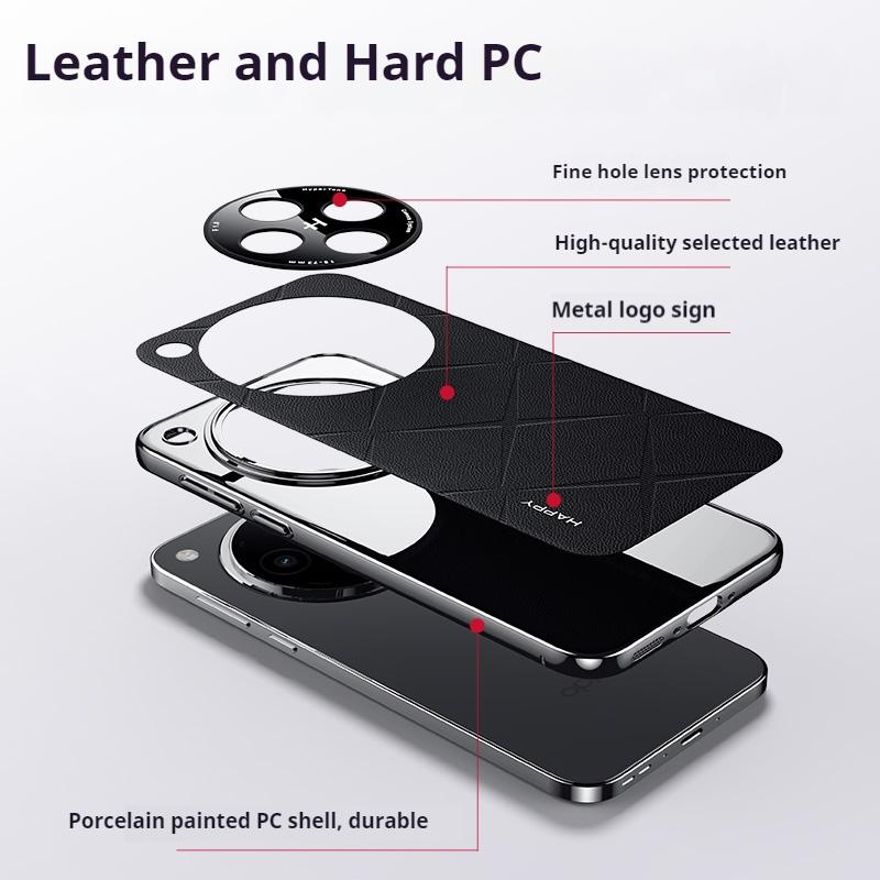 Fashion Leather Electroplated Hard PC Cover Case For OPPO Find X8 Pro X7 Ultra