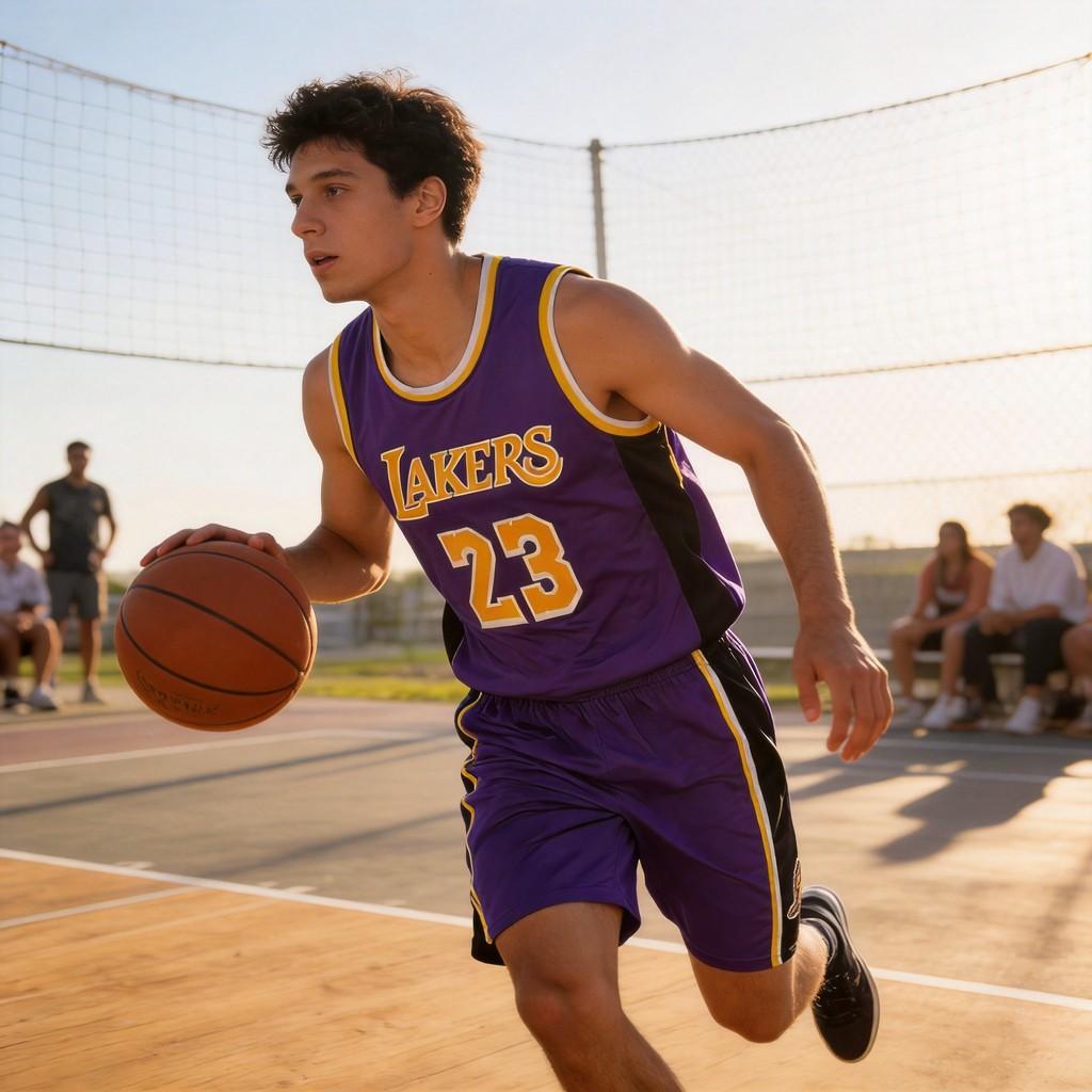 Fioletowy 24 Lakers Lebron James Zestaw Koszulek Dorosły Dzieci Oddychający Uniform Koszykarski Rekreacja Fitness Odzież Sportowa