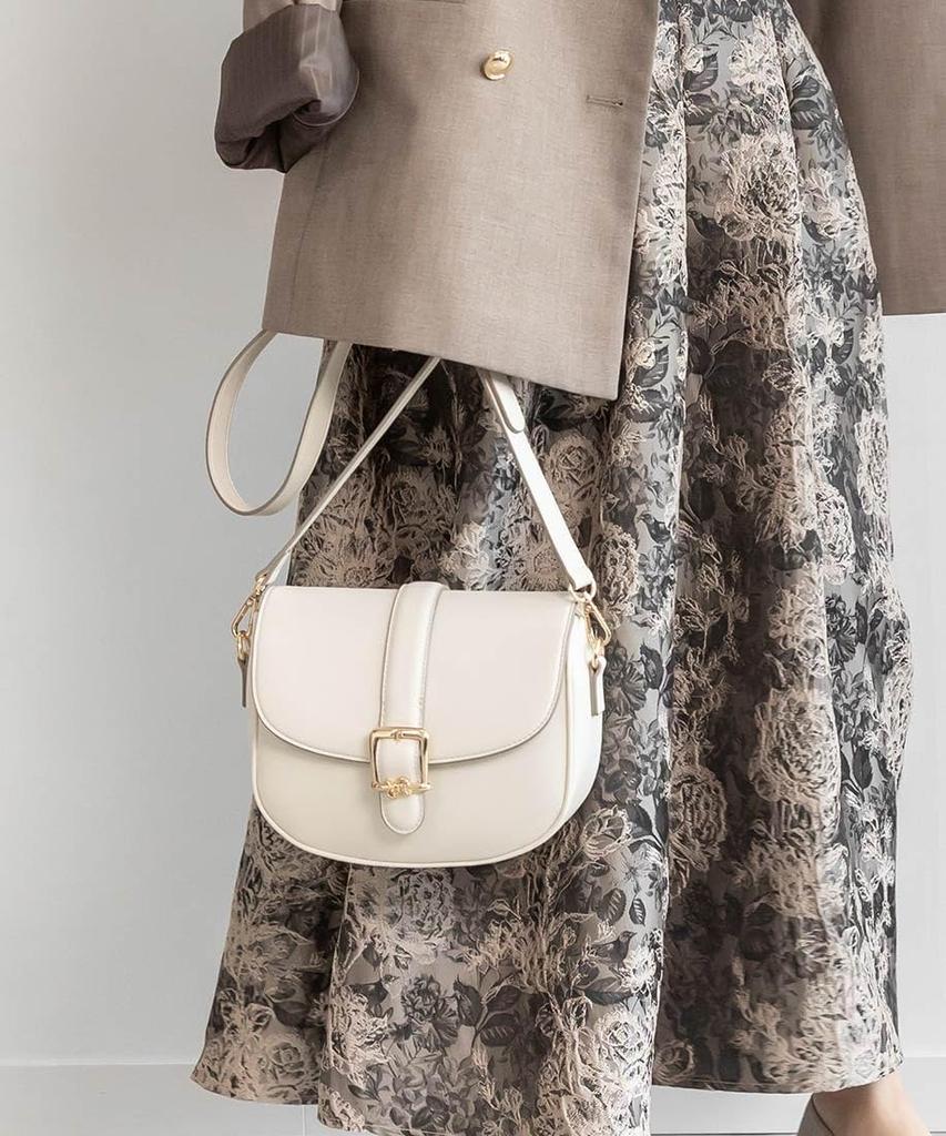 2WAY Monogram Buckle Shoulder Bag FB36066 IVORY