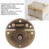 Round EmNaBossing Copper Hasp Retro Wooden Box Lock Clasp Decorative Hasps for Wedding Card Boxes Wine Boxes