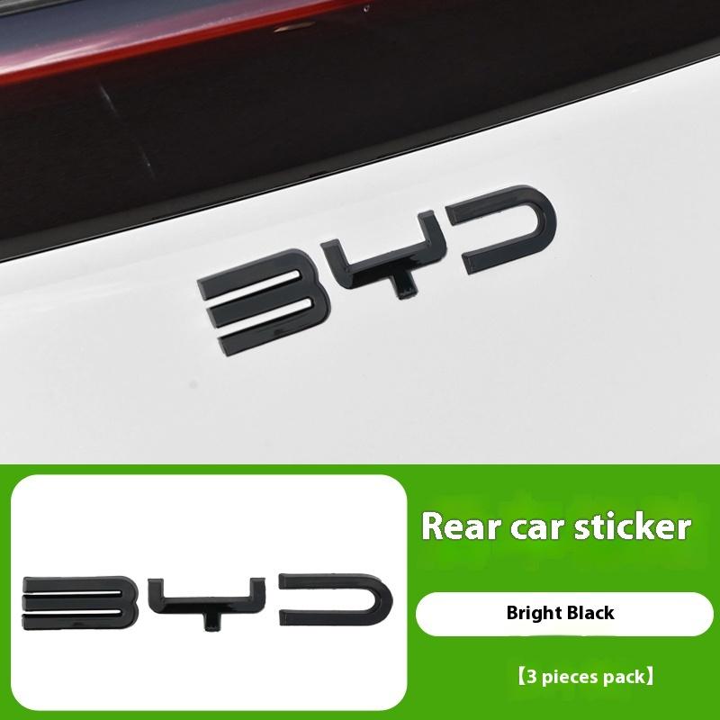 For BYD Seagull Byd Dolphin Surf Dolphin Mini 2023-2025 Blackened Car Logo Modification Black Car Badge Sticker Decoration