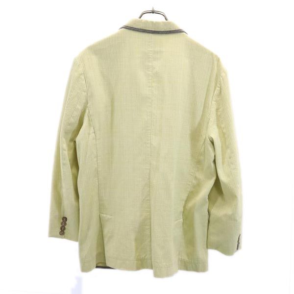 HYDROGEN Check Pattern tailored jacket L Green system skull button Men's Used