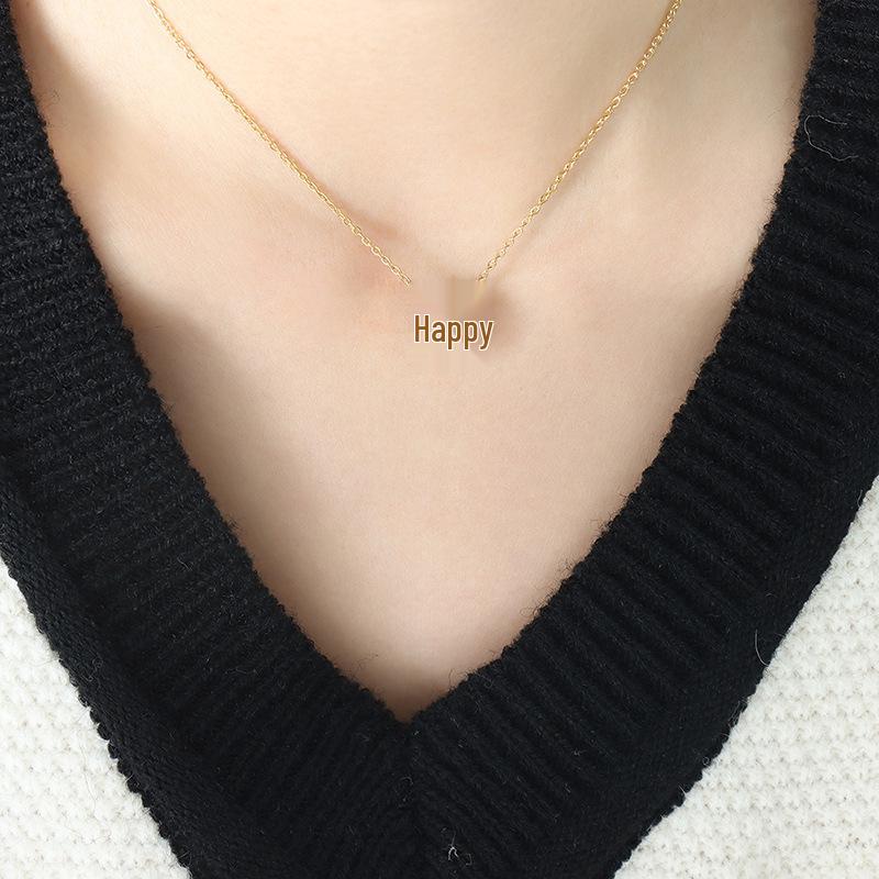 Unisex Personalized 18K Gold-Plated Double Happiness Necklace