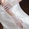 Elegant Cosplay Mesh Banquet Dinner Dress Party Wedding Mittens Bridal Mesh Gloves Lace Long Gloves