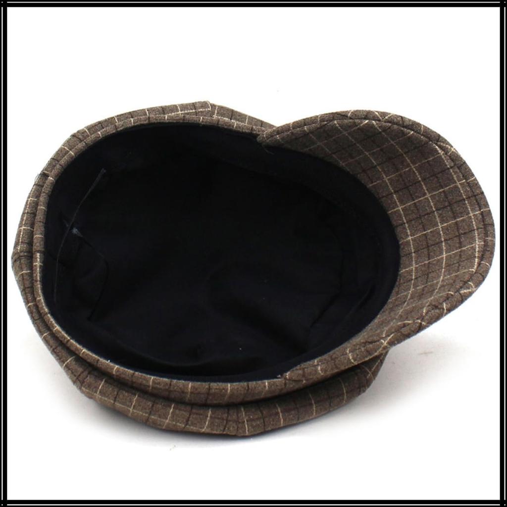 Tattersall CZ286 [White Fang] Casquette, Check, Autumn/Winter Hat, Stylish, Adult, Women's (Khaki)