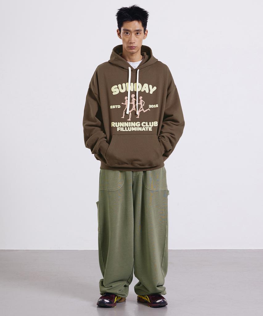 Running Club Hoodie-Brown