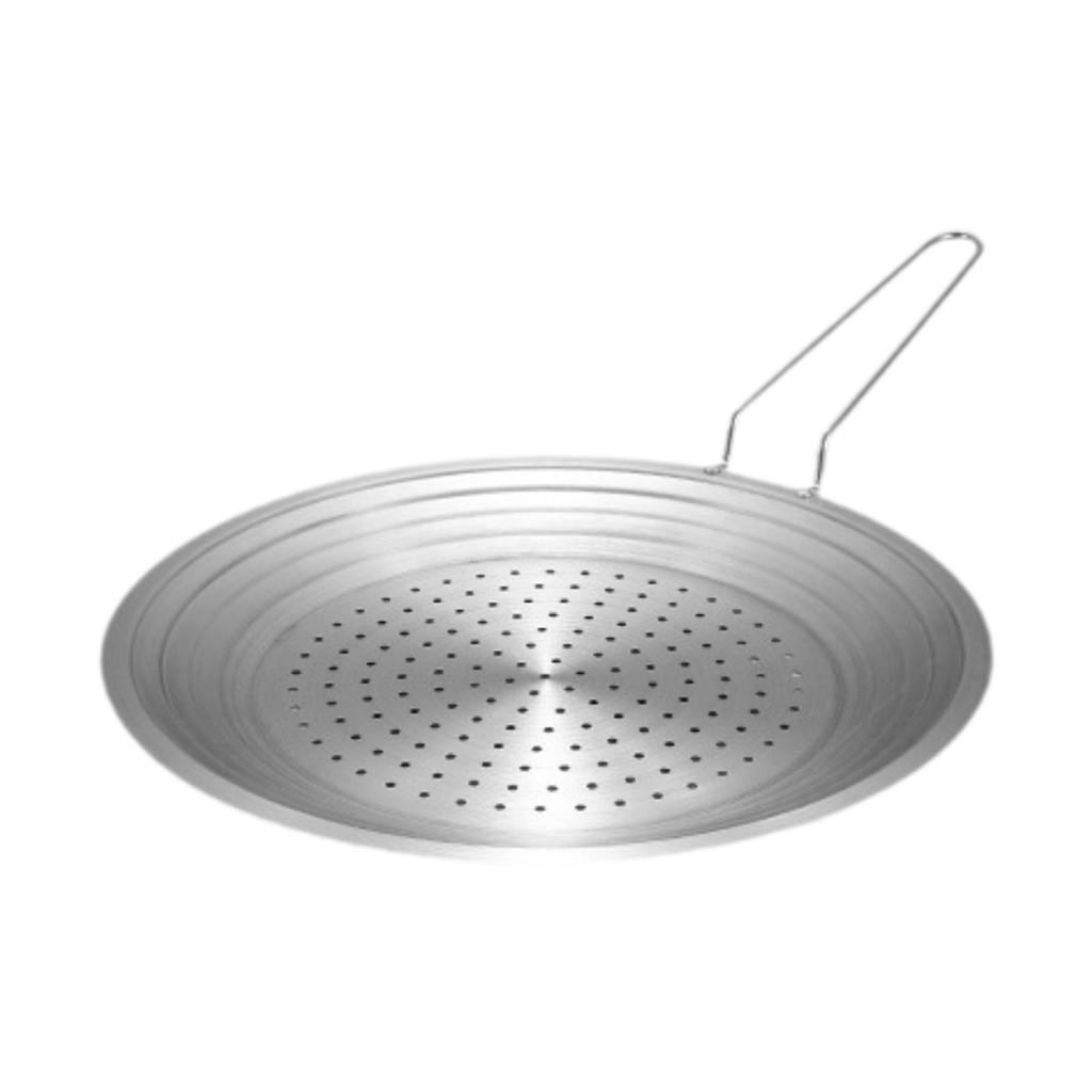 Round Grill Pan Grilling Skillet Multipurpose Long Handle Portable for Cooking Household Outdoor Camping Roasting Seafood