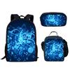 Klassisch Beliebt Klassisch Lustig Musiknoten 3D-Druck 3 Stück/Set Schüler Schultaschen Laptop Tagesrucksack Rucksack Lunchtasche Federmäppchen