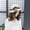 Sombreros de Panamá para Mujer, Sombrero de Paja para Playa con Ala Ancha, Protección Solar y Elegante Gorra de Verano para Exteriores con Lazo H65