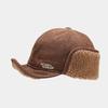 Corduroy Thickened Warm Cap Ear Protector Octagonal Hat Men and Women Winter Outdoor