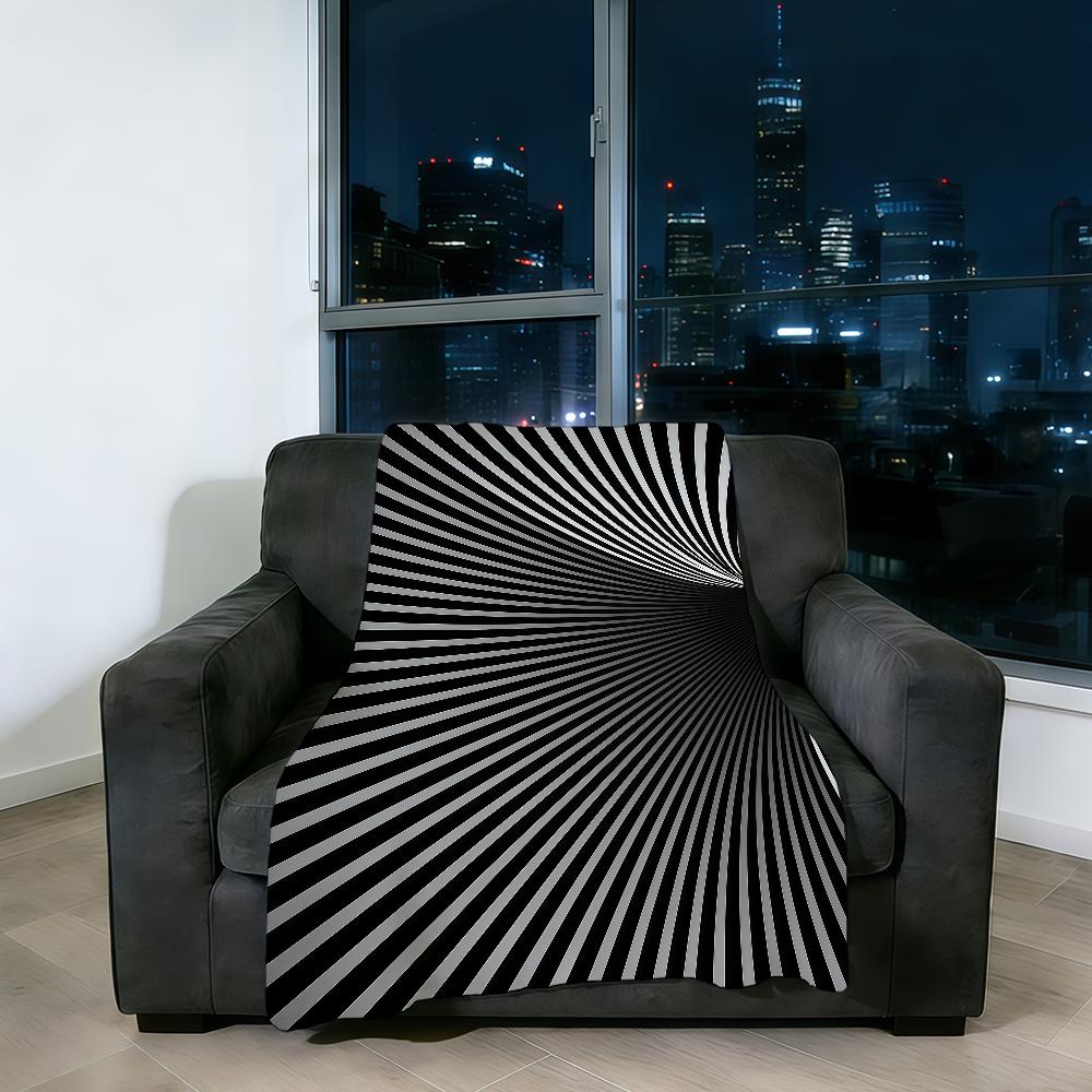 Dimensional Blanket Black Super Hole Warm Comfortable Plush Three Throw Blanket Child Home Sofa Bedroom Gift