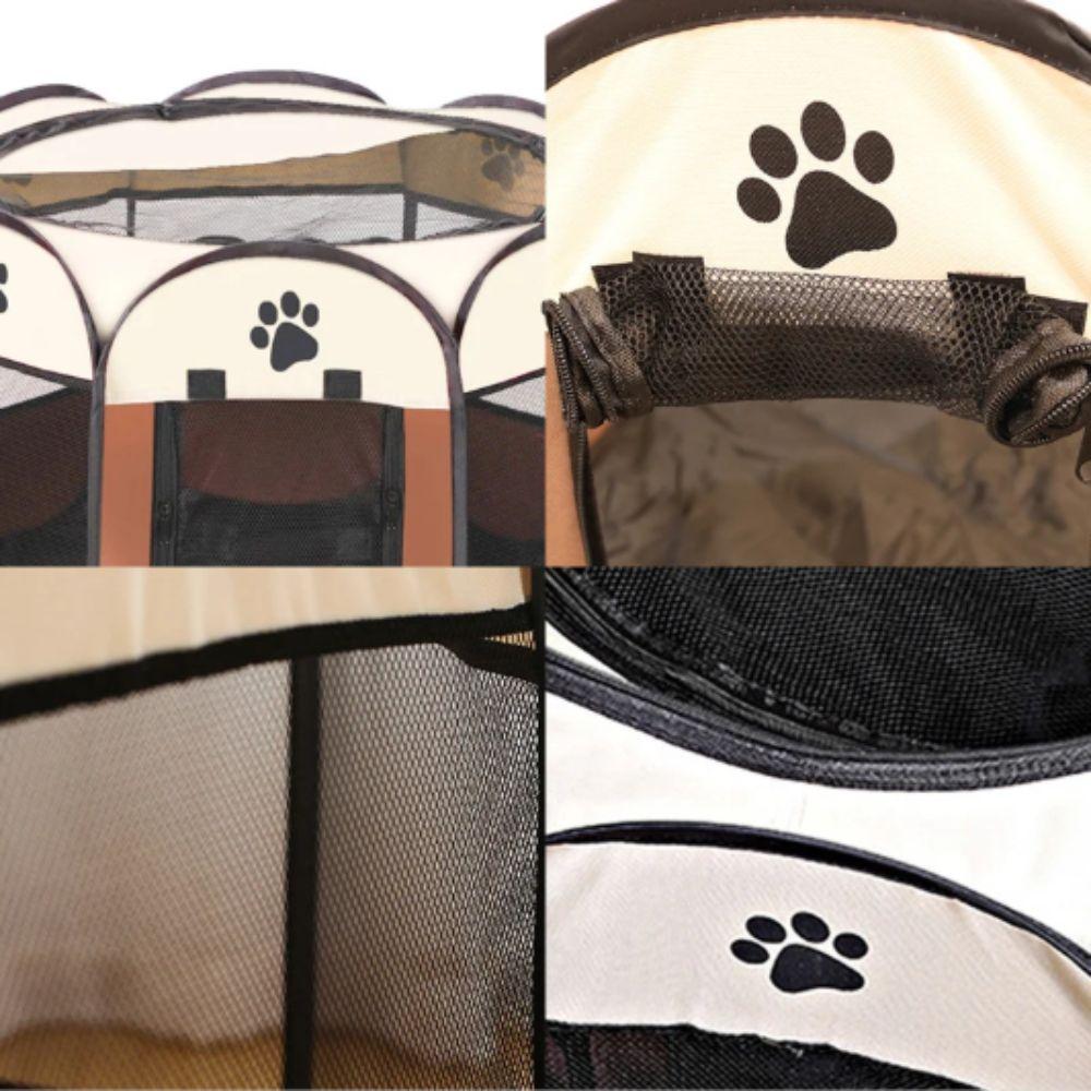 Wasserdichte Oxford-Stoff-Achtkant-Haustierzaun Kratzfester Katzenhaus Katzenzäune