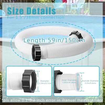 150cm Pool Sand Filter Pumps Hose Swimming Pools Pump Replacement Hose Interconnecting Hose Pool Accessories