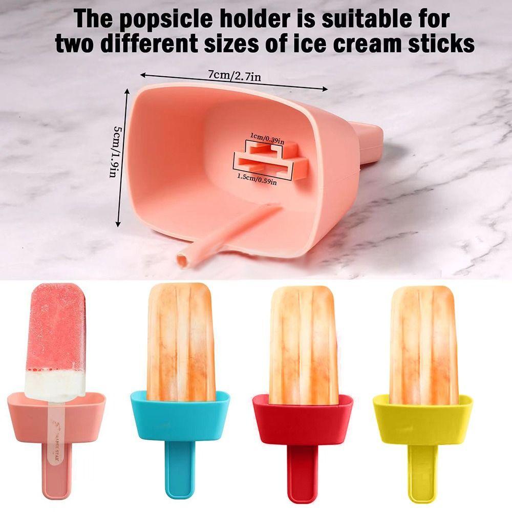1/2Pcs Anti-flow Drip Proof Popsicle Rack Ice Pop Guard Anti-drip Tray Ice Cream Bracket Dirtiness Free Silicone