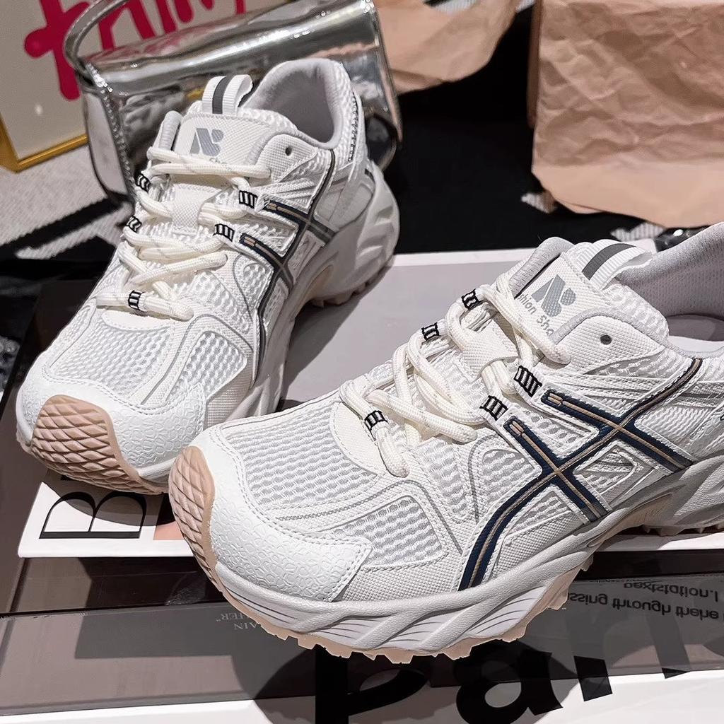 Daddy shoes ins super fire mesh thick-soled muffin wavy bottom little white shoes casual shoes sports shoes jogging shoes women's shoes