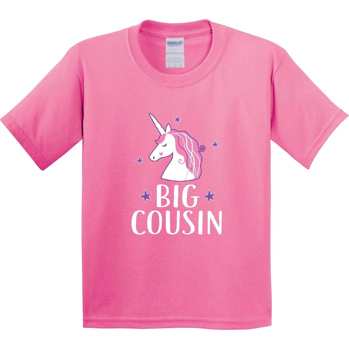 Inktastic Big Cousin Girls Unicorn Announcet Youth T-Shirt Childs Clothes Tee 100