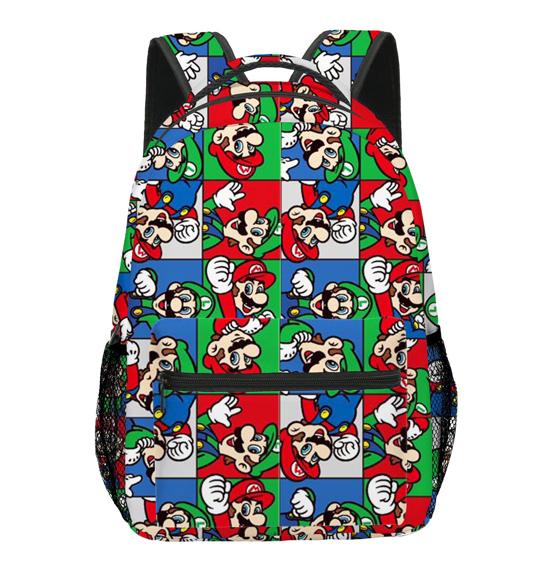 Student Schooltas Super Volledige Print Rugzak Oxford Stof Kinder Rugzak All-over print backpack