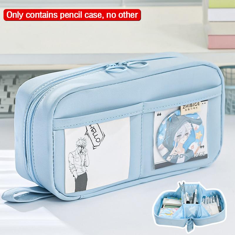 New 5-Layer Transparent Pencil Pouch With Large Capacity And Lightweight Design School Supplies Pencil Cases For Girls