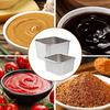 Stainless Steel Sauce & Salad Container with Silicone Lid, 60/180ml, Leakproof Square Design