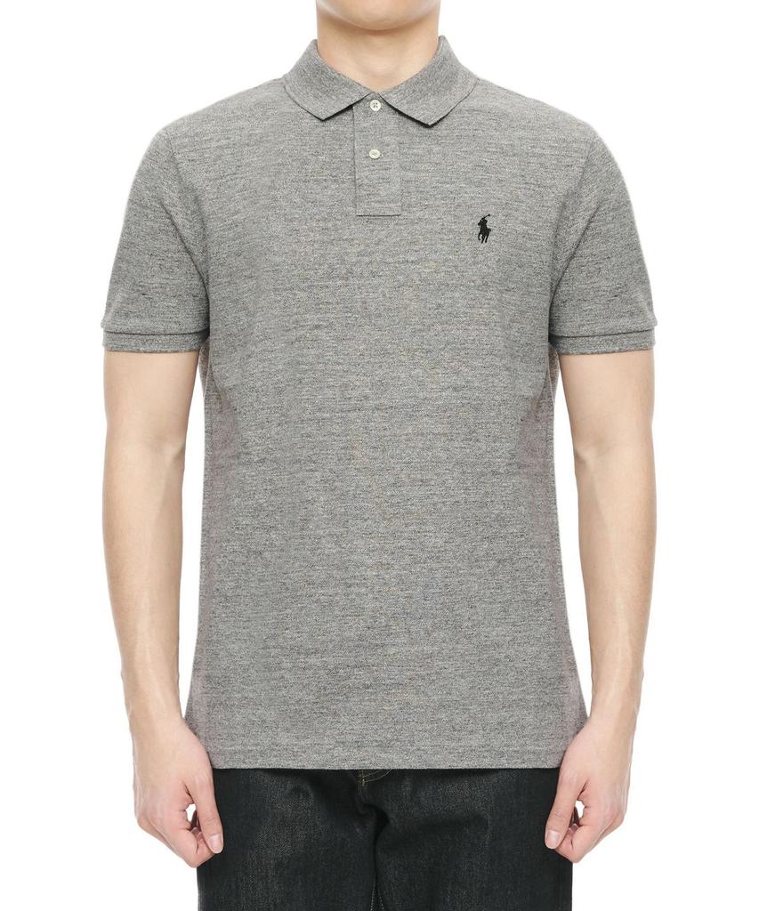 POLO RALPH LAUREN Custom Slim Fit Mesh Polo Shirt - Grey