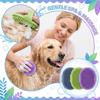 Pet Bath Brush Silicone Grooming Scrubber for Dogs Cats Soft Flexible Massage Tool with Ergonomic Handle for Easy Cleaning and Shedding Control