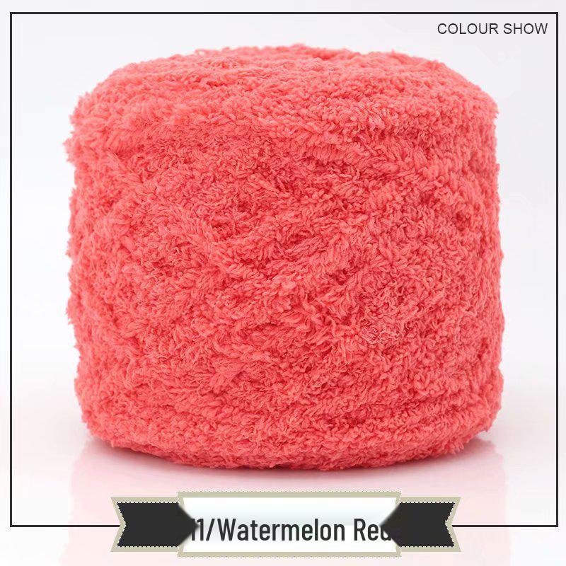 3-Strand Coral Fleece Towel Yarn - 2 Skeins for Hand-Knitted Children's Bag, Shoes, Hat, Scarf, Coat - Free Shipping