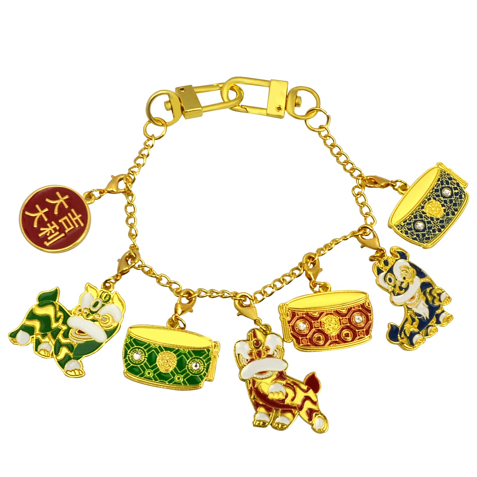 

Feng Shui Lion Trio Charm Hanging Chain W5343