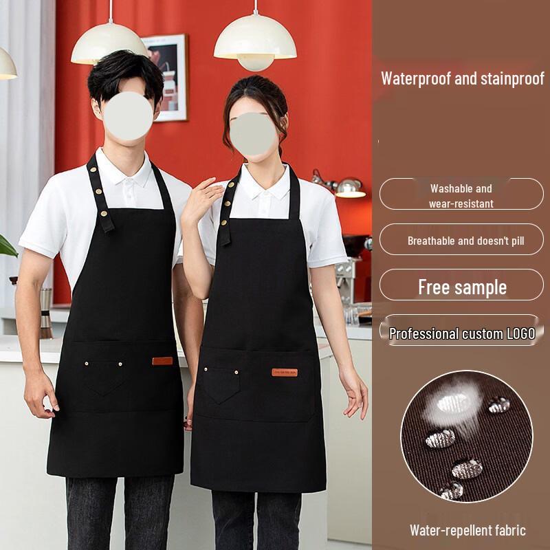 Jingwangrun Solid Color Waterproof Canvas Apron