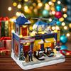 Animated Christmas Village Police Station Lighted Musical with Moving Car & Rotating Helicopter Collectible Building for Holiday