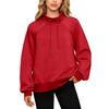 Women's Stand Collar Sweatshirt Oversized Turtleneck Drawstring Pullover Long Sleeve Top