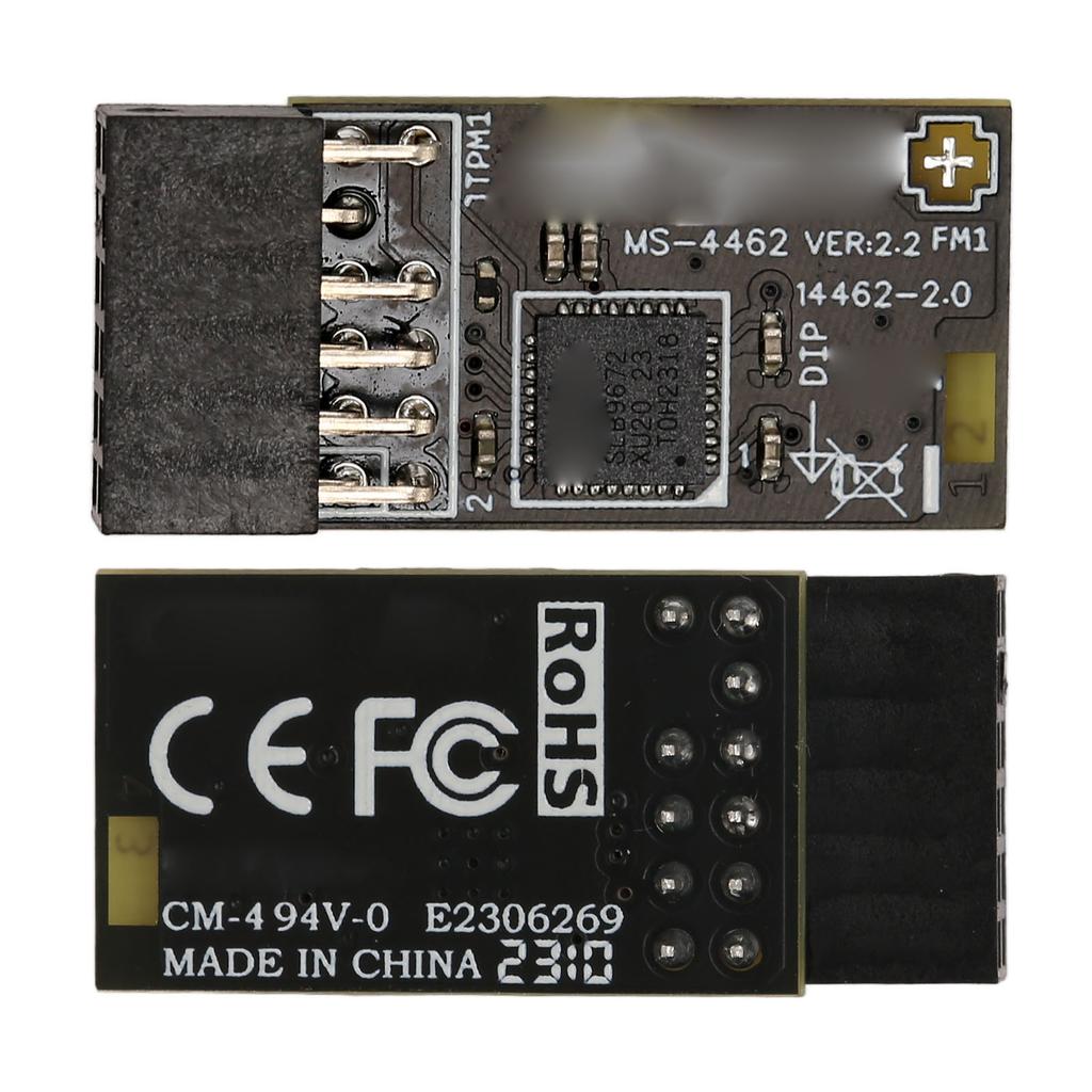 TPM Encryption Security Module SPI 12‑1Pin TPM2.0 Module Replacement Stable Performance Secure Storage for B550 Motherboards