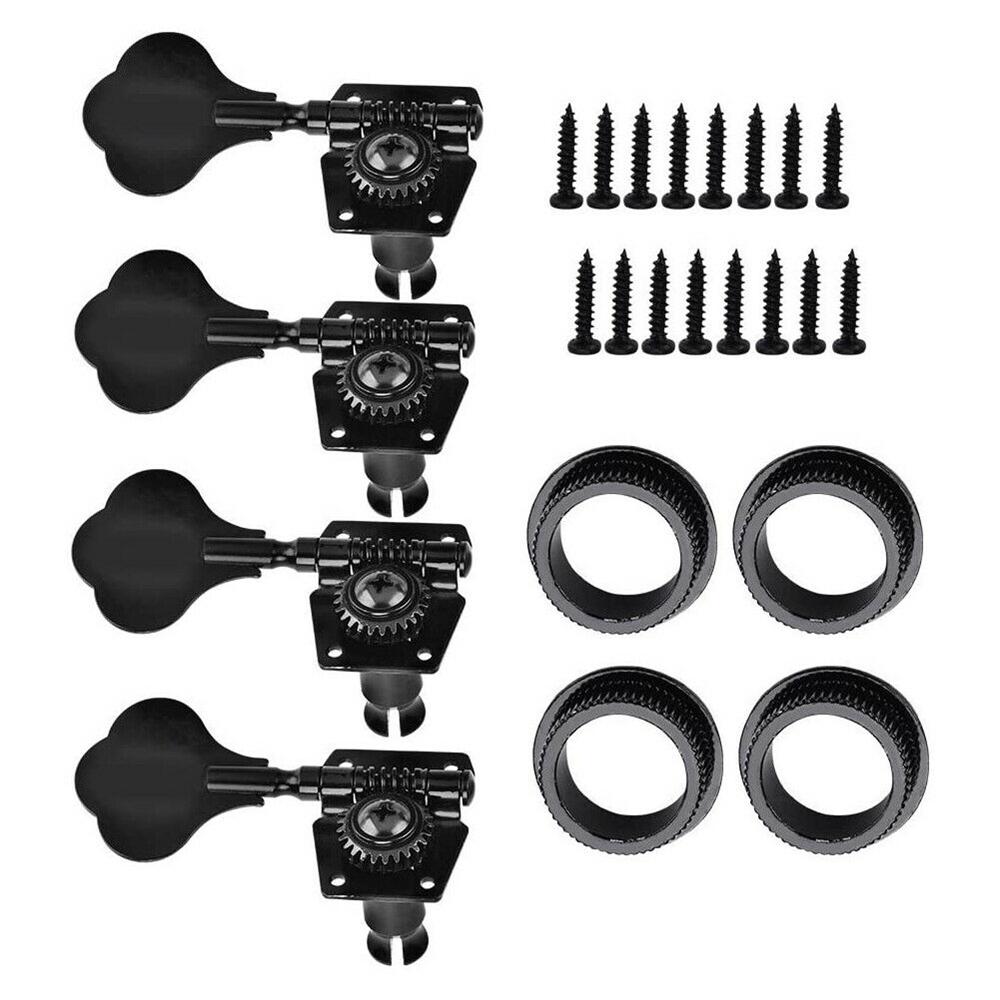 2L2R/4L/4R/1L3R/3L1R Open Gear Bass 4 String Tuners Tuning Pegs Keys Machine Heads For Bass Guitar Chrome Gold Black