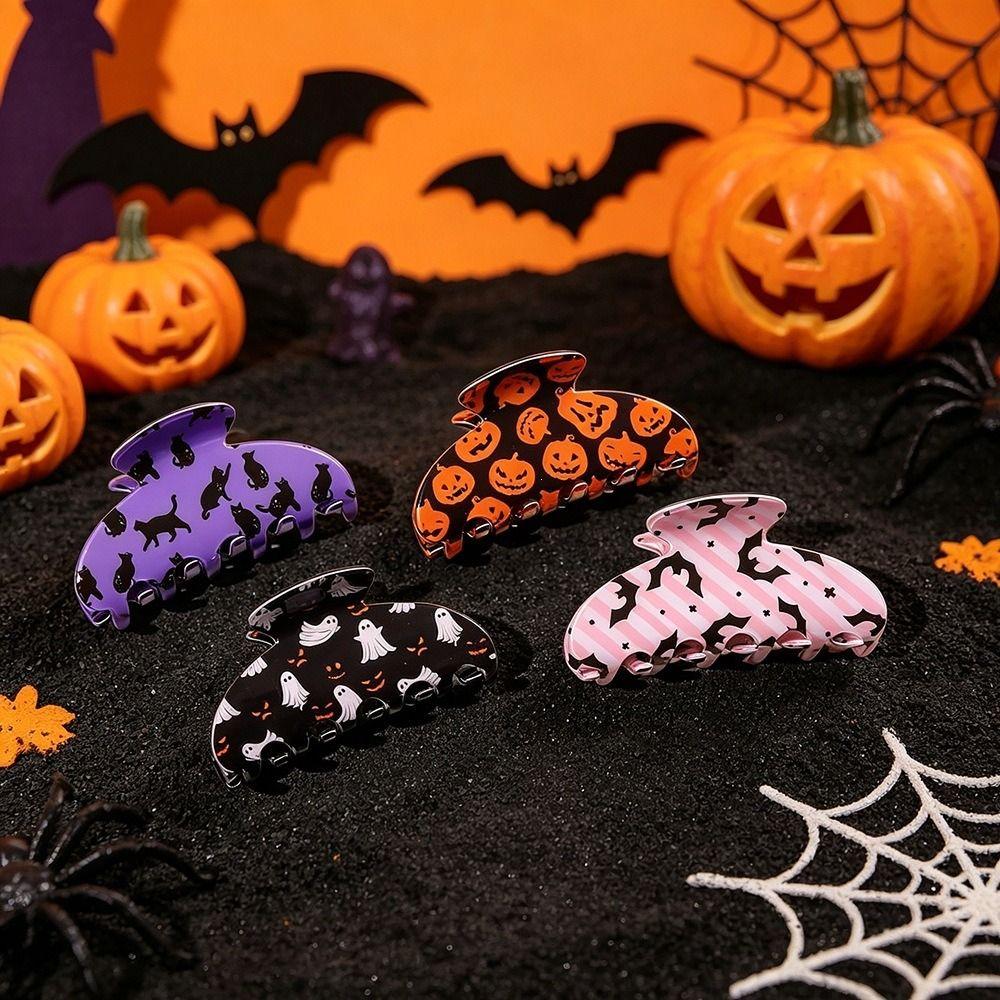 PVC Halloween Hair Claw Spider Large Shark Clip Pumpki Hair Clip Fashion Lovers