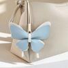 PU Leather Butterfly Bag Pendant Color Contrast Butterfly Lanyard Elegant Car Key Chains  Lady