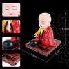 Lovely Solar Powered Bobble Shaking Head Monk Ornaments Dancing Toy Creative Monk Figurines Statues Car Home Office Decoration