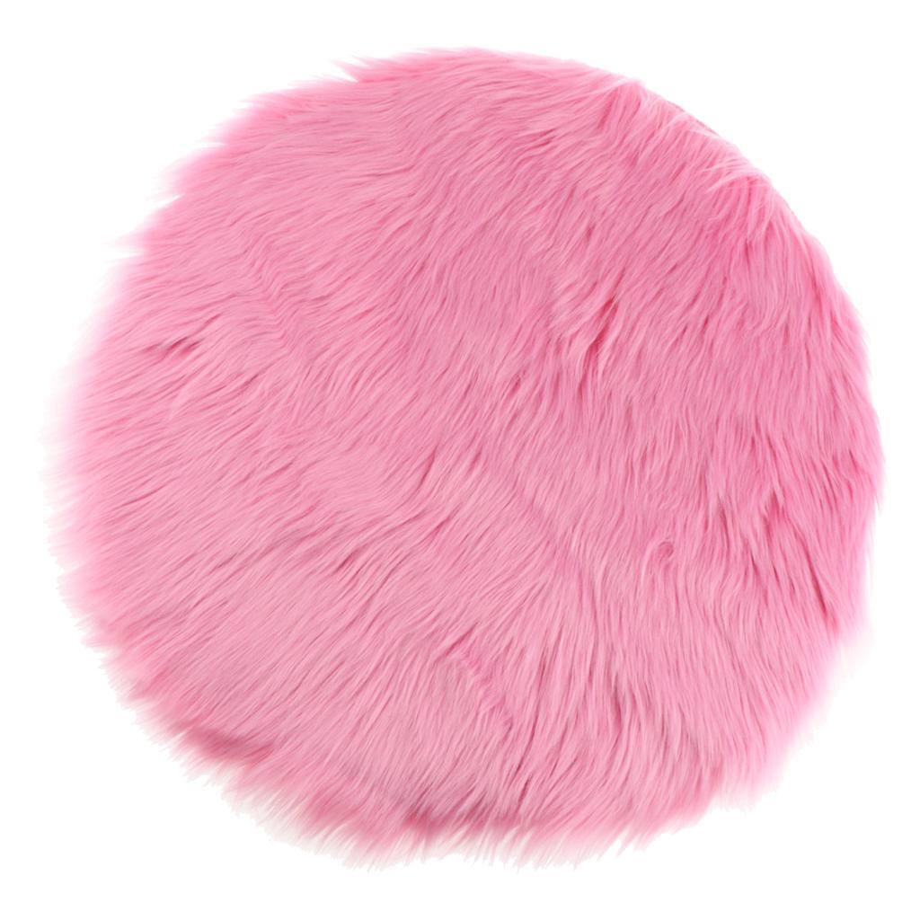 Luxurious Faux Fur Seat Cushion Pad Plush Artificial Sheepskin Mat