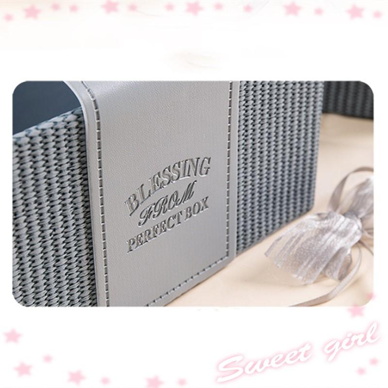 Handheld Gift Box Birthday Gift Packaging Empty Box Large leather Box Wedding candy souvenir Cosmetics storage box
