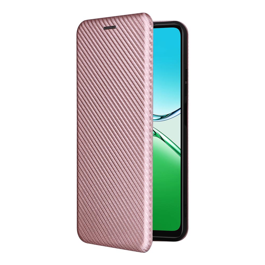 For Oppo A5x 5G/4G Case Carbon Fiber Texture Drop-Proof PU Leather Phone Cover