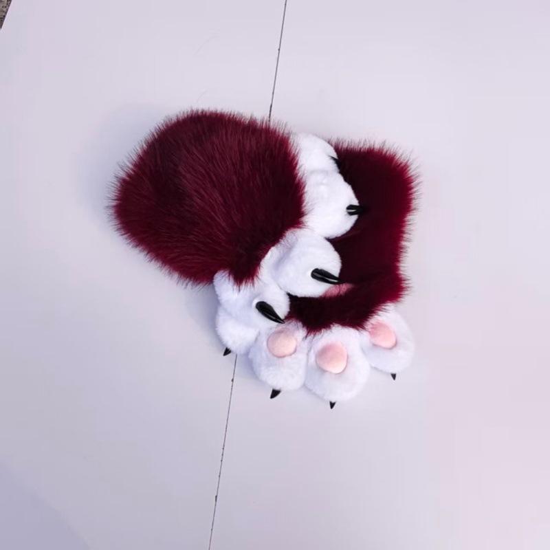 Animal claws, squeaking, furry claws with nails, gloves COS cat claws cute plush finished props