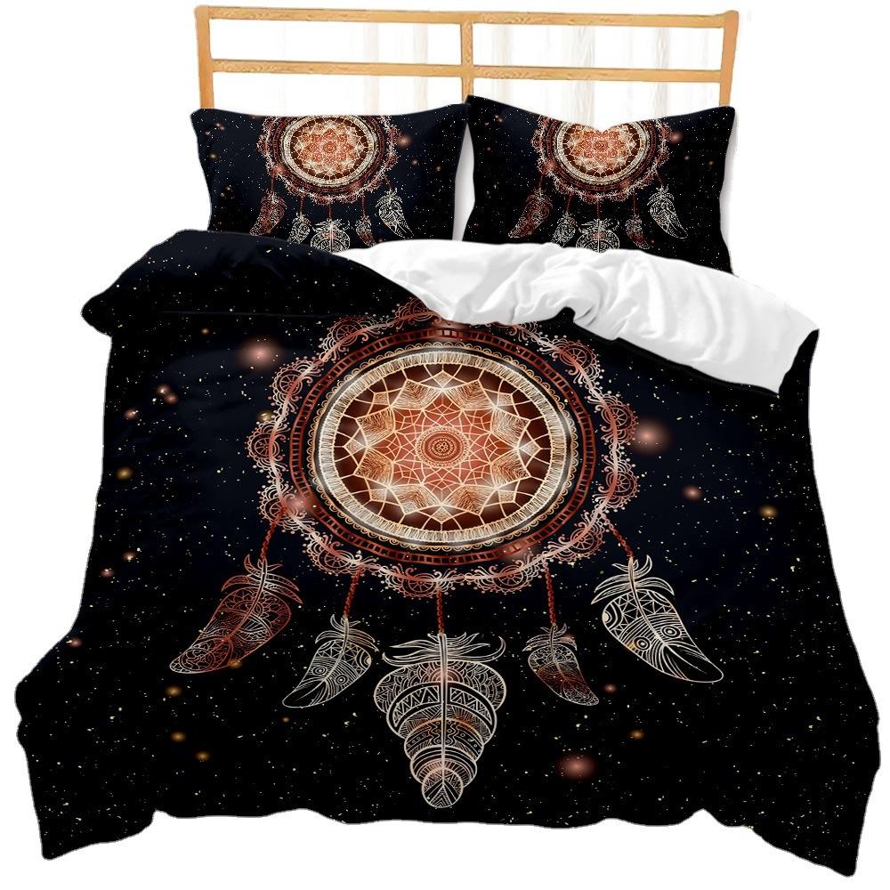 Wind Chime Dream Catcher 3D Digital Printing Simple Three-Piece Quilt Cover Sheet