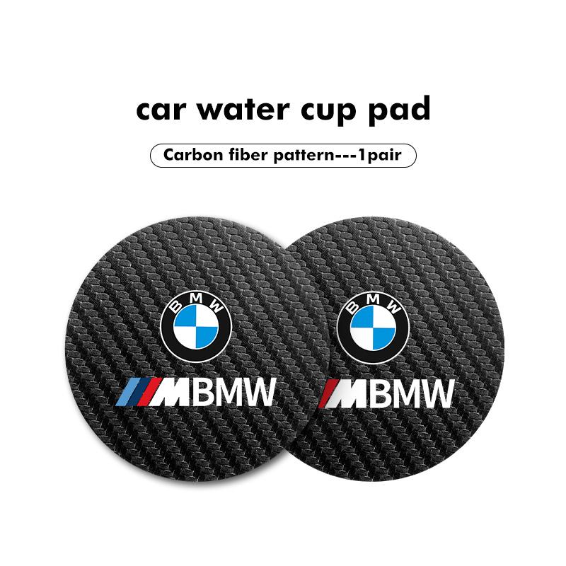 2pcs Car Coaster Water Cup Holder Anti-Slip Pads Accessories For BMW 1 3 5 7 Series M F01 F20 F10 F13 E52 E53 E60 E93