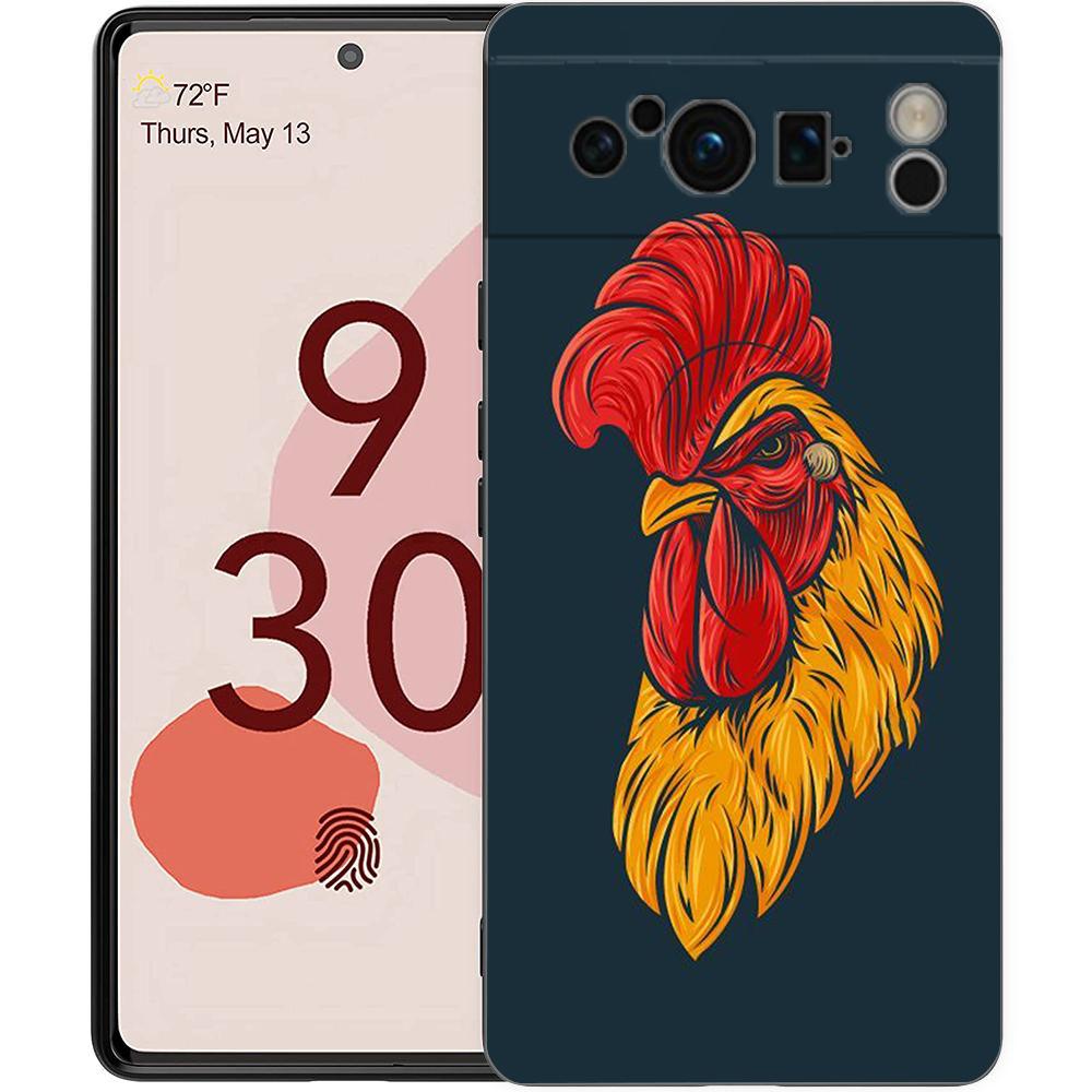 

Cock Rooster Chicken Phone Case Cover for Google Pixel 10 9 8 7 6 7A 6A Pro Shockproof Soft TPU 9 Pro XL Shell Capas Fundas Bags Pixel 10