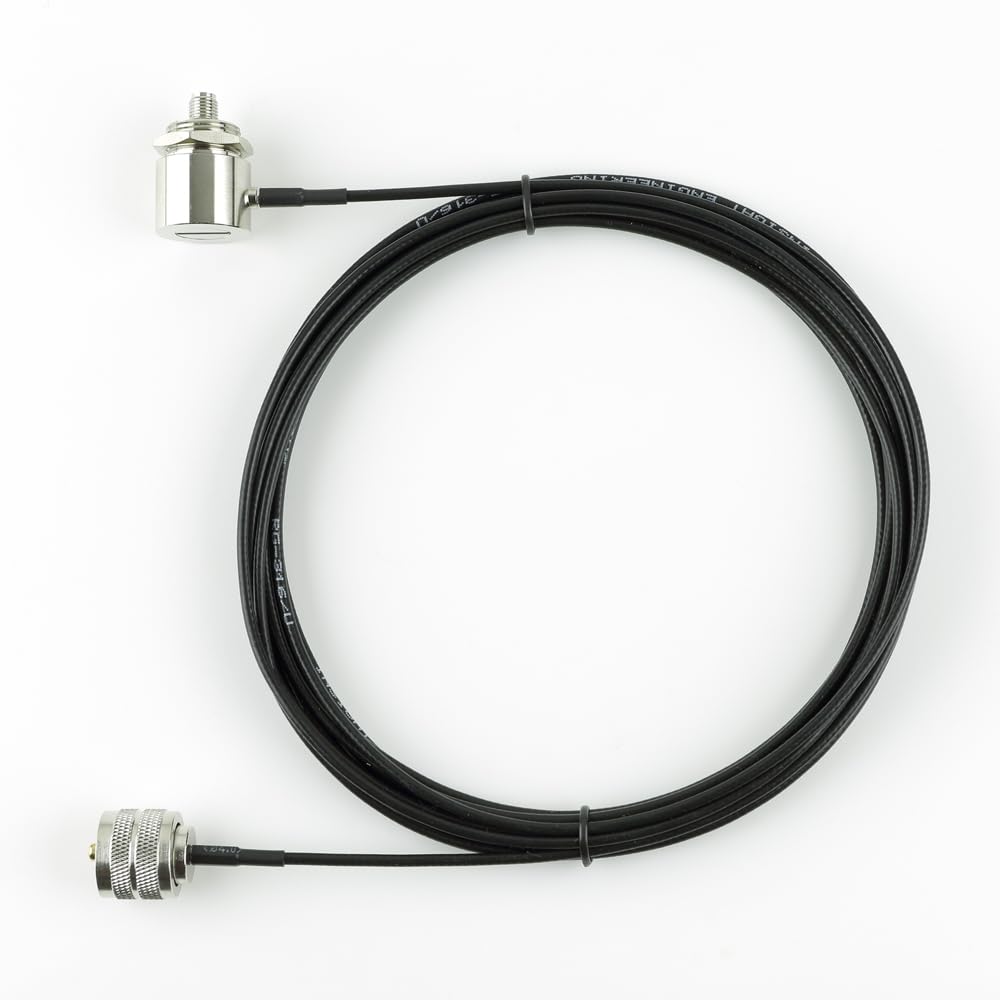 SMA Connector & Coaxial Cable 5m M-P for Antenna Base - A slightly unusual connector and cable for mobile handheld antennas (UA-SMAJ(L)-MP-5)