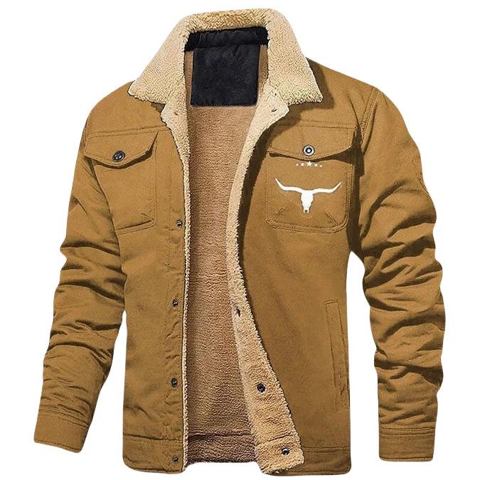 2025 Autumn/Winter European-American Men s Plus Velvet Cotton Workwear Casual Jacket 5XL