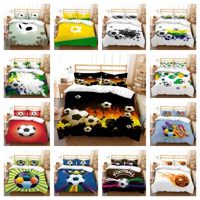 Home Bed Clothes Highend Bedding Cover Suit 3D Football Cool Quilt Cover Set with Bedding Pillow Home Textiles