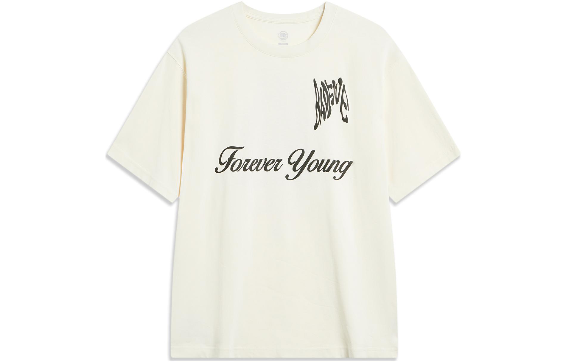 Li Ning Badfive T Shirt Unisex Ecru AHST917-1 L