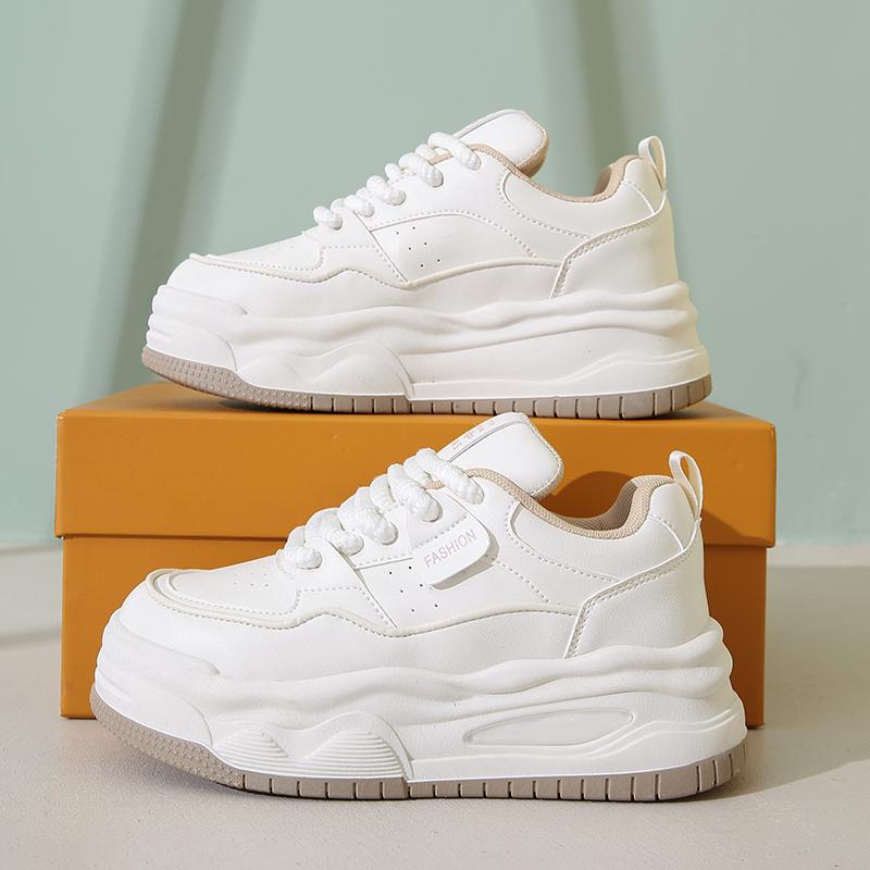 Damen Plateau Sneaker Lässig Mode Outdoor Schuhe Schnürschuhe Atmungsaktive Sportschuhe Hohe Qualität Laufschuhe Tennisschuhe 35-40